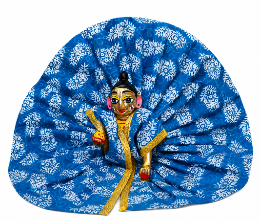 Laddu Gopal Ji Poshak Blue Floral Printed Dress