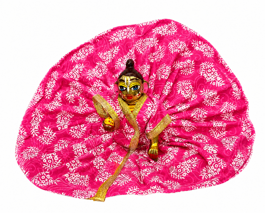 Laddu Gopal Ji Poshak Pink Floral Printed Dress