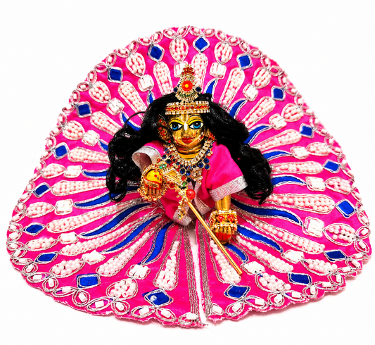 Laddu Gopal Pink Designer Poshak with Pearl Work