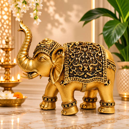 Royal Brass Elephant Showpiece