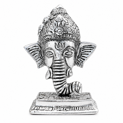 Silver Ganesha Idol for Home & Office | Ganesh Murti for Pooja & Décor