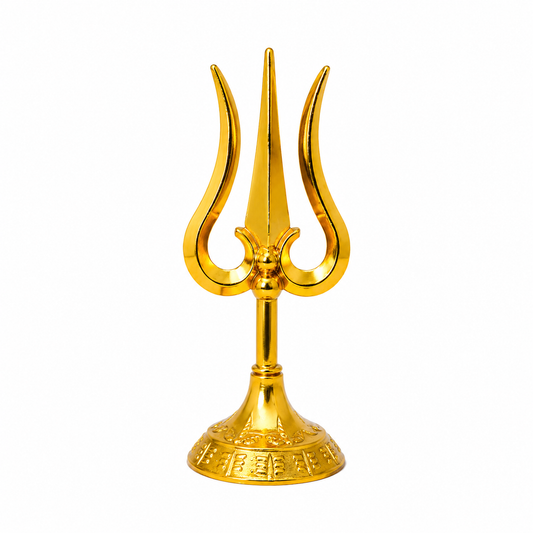 Golden Trishul for Pooja | Decorative Shiva Trishul