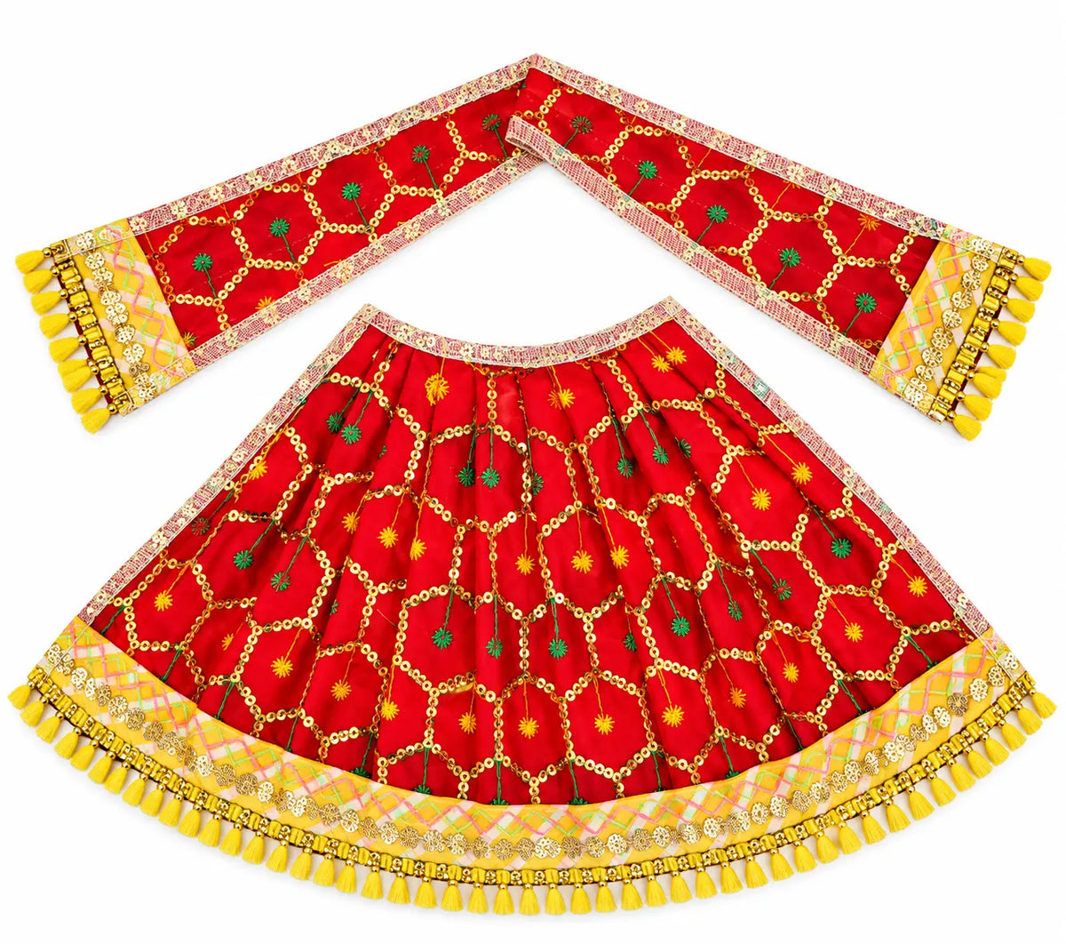 Khatu Shyam Ji Mata Rani Poshak Set with Designer Sequin Work
