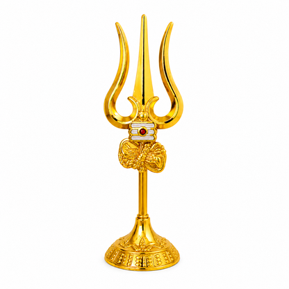 Golden Shiva Trishul with Damru | Decorative Trishul for Pooja