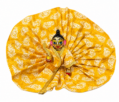 Laddu Gopal Ji Poshak Yellow Floral Printed Dress