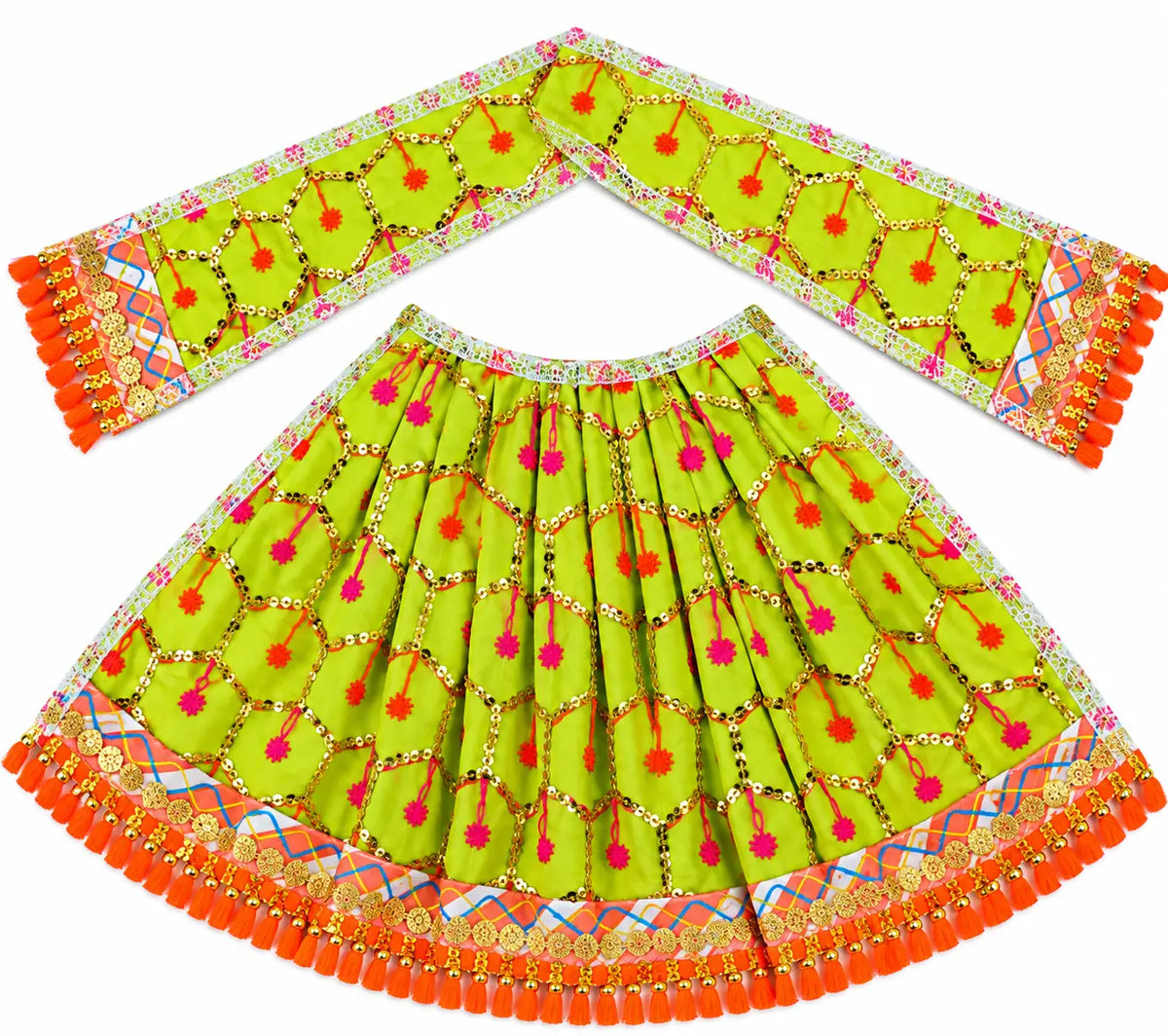 Khatu Shyam Ji Mata Rani Poshak Set with Designer Sequin Work