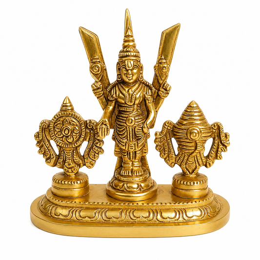 Handcrafted Brass Tirupati Balaji Idol Set
