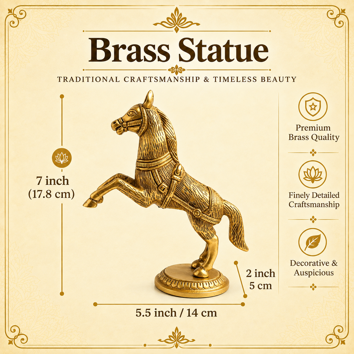 Brass Vastu Horse for Success