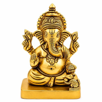 Antique Brass Ganesha Idol