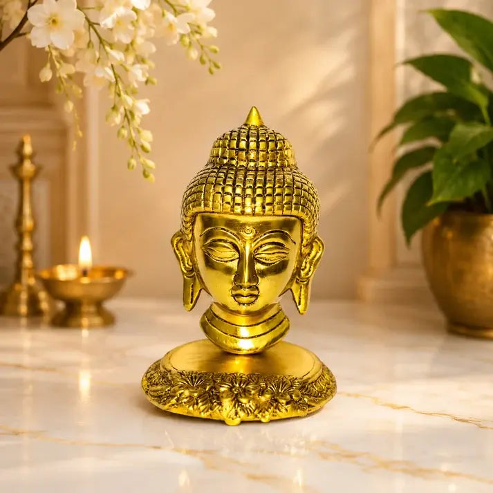 Buddha Head Idol | Decorative Buddha Statue for Home & Meditation
