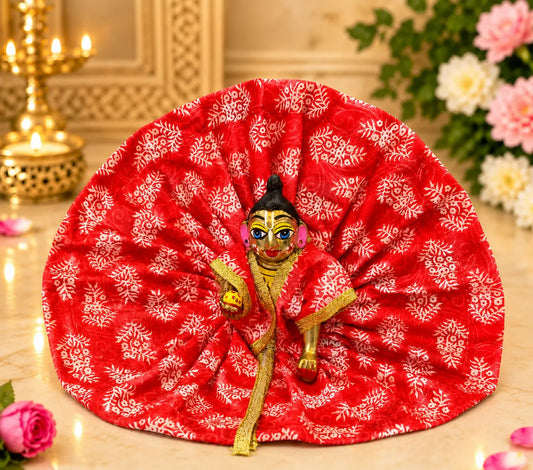 Laddu Gopal Ji Printed Poshak Pack of 4 with Golden Detailing
