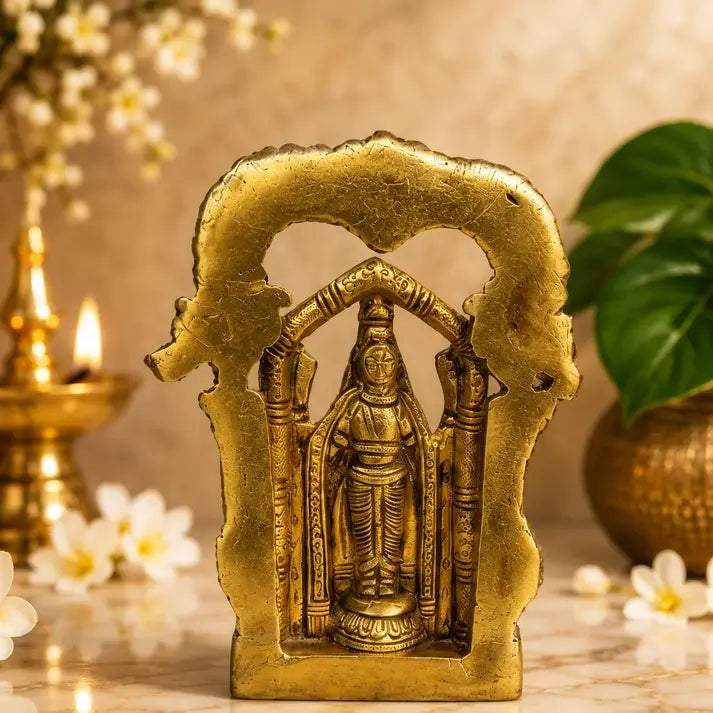 Vintage Brass Lord Venkateswara Idol