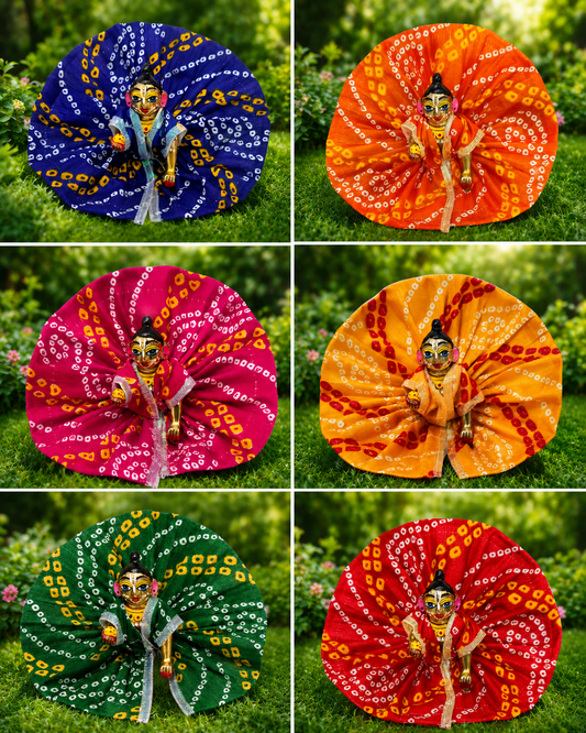 Laddu Gopal Bandhani Poshak (Pack of 6) | Cotton Summer Dress