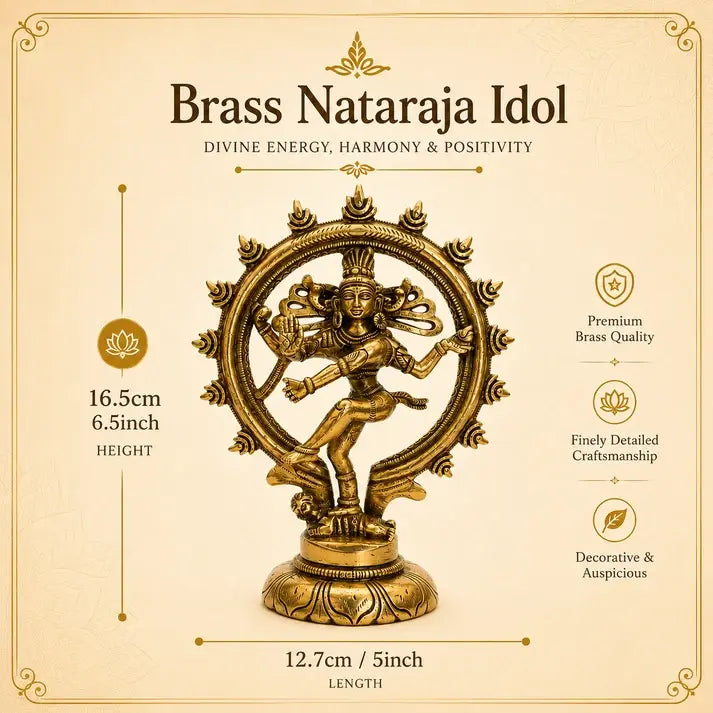 Antique Finish Brass Nataraja Murti