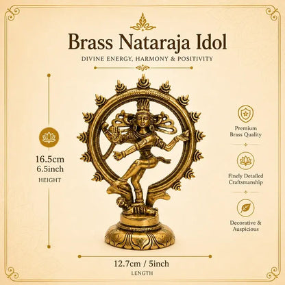 Antique Finish Brass Nataraja Murti