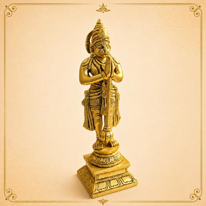Hanuman Anjali Mudra Brass Idol